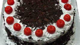 Eggless Black Forest Cake Recipe  Oven Recipe  Without Condensed Milk  Using Milk