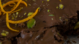 Delicious Chocolate Brownies with Orange And Pistachio
