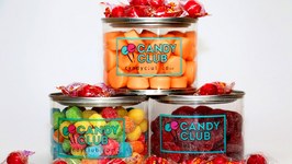 Sour Cherry Candy, Atomic Fireballs, and Orange and Creme Soft Chews - Kids Candy Review Club April