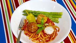Rice Balls with Spaghetti Meal Menu