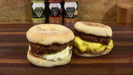 Breakfast On The Go: Spicy Turkey Sausage, Egg & Cheese Muffin Sandwich
