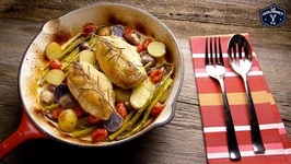 Pan Roasted Chicken Breast with Vegetables - 4K
