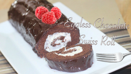 Eggless Chocolate Cake Swiss Roll