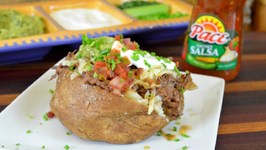 Crock Pot Recipe Shredded Beef & Cheese Baked Potato feat. Pace Salsa & Walmart