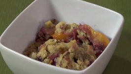 Barbecued Peach Blueberry and Pecan Streusel
