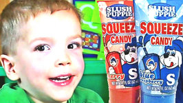 Most Addicting Kid Candy Ever Created - Slush Puppie Squeeze Candy Cherry Flavor Kids Candy Review