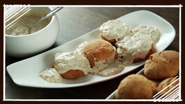American Breakfast (Southern) - Biscuits -  Scones with Gravy
