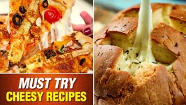 3 Must Try Cheese Recipes/ Bread Fondue / Cheese Burst Pizza / Cheese Balls/Mozzarella Cheese Recipe