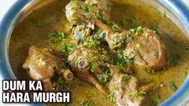 Spicy Hyderabadi Green Chicken Curry - Dum Ka Hara Murgh At Home - Smita