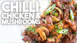 Chilli Chicken And Mushroom - Chinese Hakka Recipe - Kravings