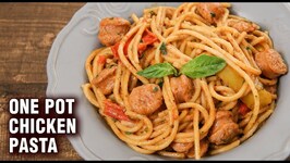 One Pot Chicken Pasta - Chicken Spaghetti Pasta In A Pressure Cooker - Best Chicken Pasta - Tarika
