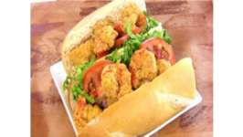 Fried Shrimp Po'Boy (Variation) with Spicy Remoulade Sauce