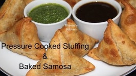 Pressure Cooked Stuffing And Baked Samosa