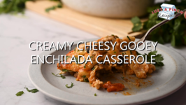 Creamy Cheesy Gooey Enchilada Casserole