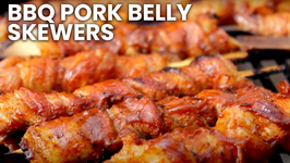BBQ Pork Belly Skewers