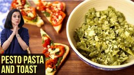 Pesto Recipe - How To Make Pesto Pasta And Toast - How To Make Pesto Sauce - Sauce Recipe By Tarika