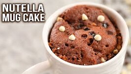 Eggless Mug Cake Using Nutella Recipe - How To Make Mug Cake - Quick Dessert Ideas - Ruchi