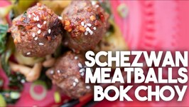 Healthy Schezwan Meatballs With Bok Choy / Air Fried Recipe