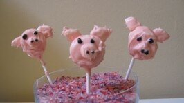 Marshmallow Pigs on a Stick Dessert Tutorial