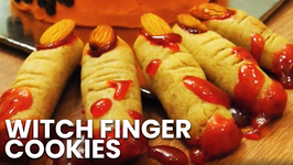 Witch Finger Cookies Recipe - Atta Cookies - Eggless Baking Without Oven - HalloweenRecipes