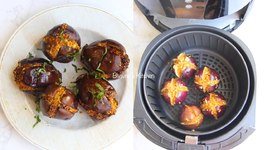 Air Fryer Stuffed Baby Eggplants - Ringan Ravaiya Or Bharela Baingan