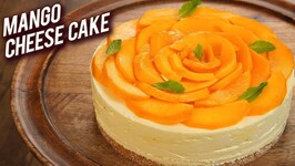Eggless Mango Cake Recipe - Easy Mango Cheesecake Recipe - Summer Special Dessert - Bhumika
