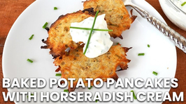 Side Dish Recipe- Baked Potato Pancakes With Horseradish Cream
