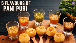 5 Flavours Pani Puri Recipe - Pudina, Jeera, Garlic, Tamarind, Hing - How to make pani puri water?