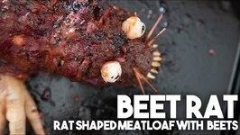 Beet Rat - Halloween Rat Shaped Meatloaf With Beets