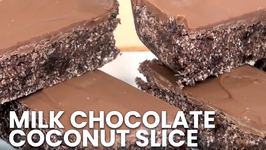 Milk Chocolate Coconut Slice (Non Bake)