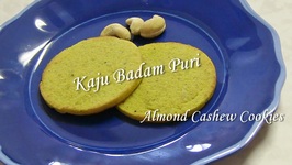 Kaju Badam Puri - Almond Cashew Cookies without Flour & Butter