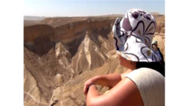 Touring around Masada, Israel Overlooking the Dead Sea
