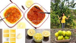 Instant Lemon Preserves Jam Nimbu Achar Video Recipes