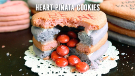 Heart Pinata Cookies For Valentine's Day