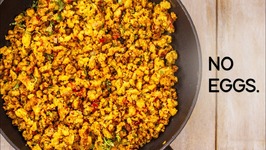 Eggless Bhurji - Tasty Veg Scrambled Anda Burji With No Eggs