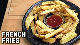 Baked French Fries Recipe / How To Make Potato Fries In Oven Potato Snacks Recipe By Tarika