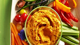 Roasted Carrot Hummus - Healthy School Lunch 