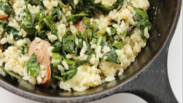 Orzo Pasta with Kale and Italian Sausage