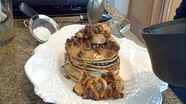 Orange Ricotta Pancakes With Fig Pistachio Compote