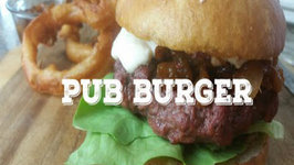 Pub Burger with Raspberry Beer Cheese - Pit Barrel Cooker