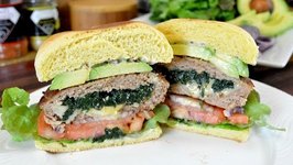 Spinach And Cheese Stuffed Turkey Burgers
