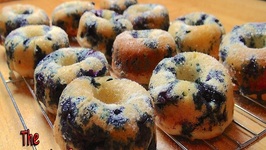 Oven Baked Blueberry Donuts 
