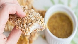 Crunchy Baked Chicken Strips Recipe Coated in Pretzels