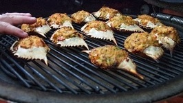Stuffed Blue Crabs  Cooked On A Grill!