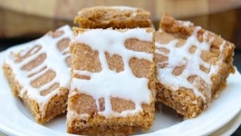 How To Make Cinnamon Roll Blondies With Glaze  A Giveaway