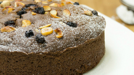Pressure Cooker Eggless Chocolate Nuts Cake Recipe - Eggless Baking Without Oven