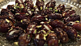 Stuffed Dates - Medjool Dates Stuffed with Marzipan Chocolate and Pistachios