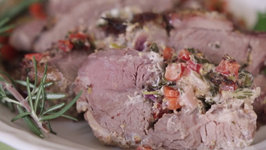 Boneless Lamb Roast with Goat's Cheese and Red Peppers