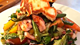 Chicken and Halloumi Summer Salad In 59 Seconds