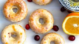 Breakfast Recipe: Baked Cranberry and Orange Sour Cream Cake Doughnut